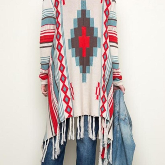 Aztec Open Cardigan - Picture 2 of 3